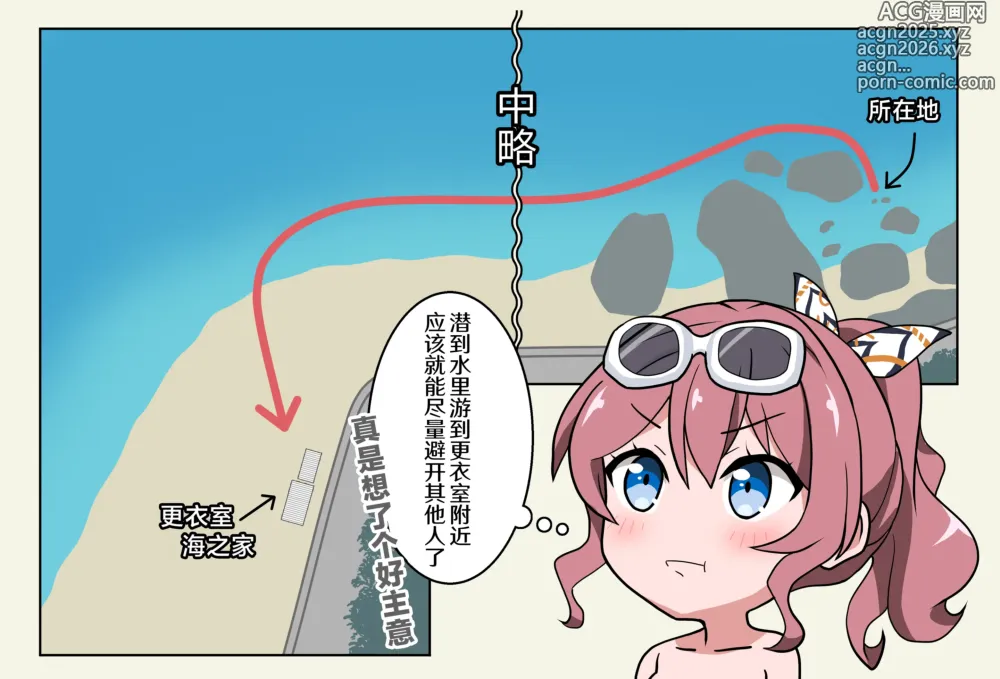 Page 2 of doujinshi 泳装被冲走的沙绫