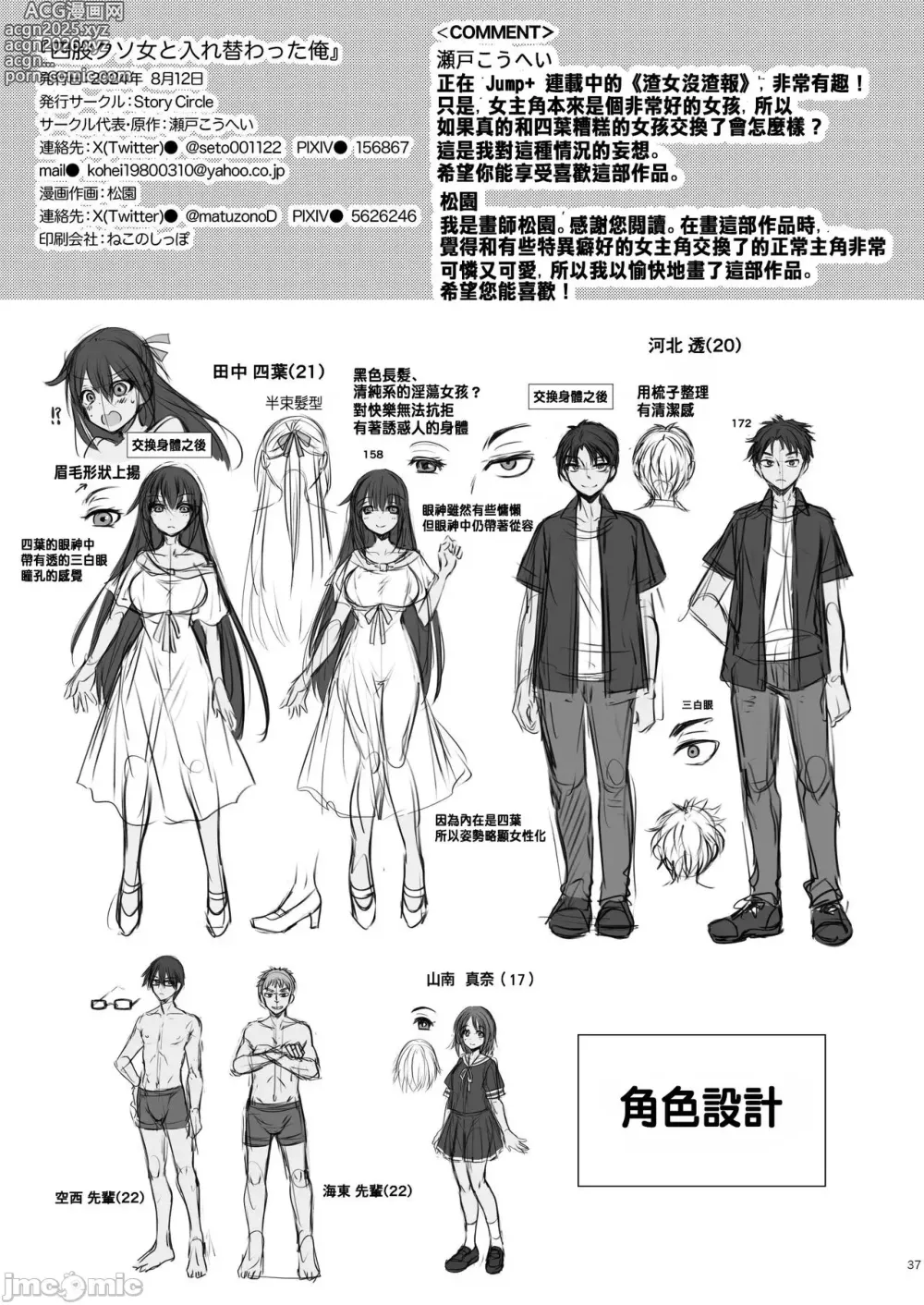 Page 37 of doujinshi 四股クソ女と入れ替わった俺