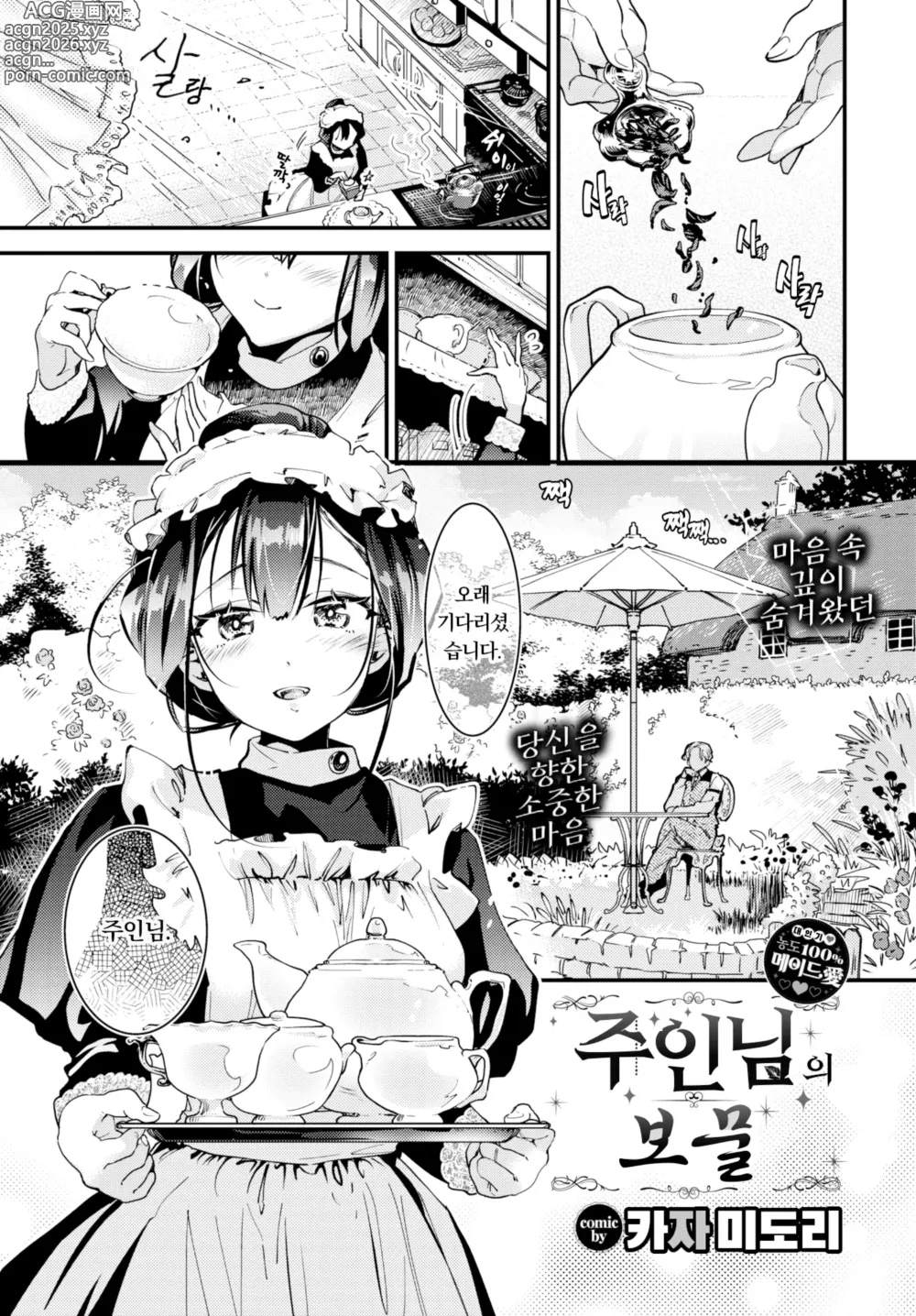Page 1 of manga 주인님의 보물 (decensored)