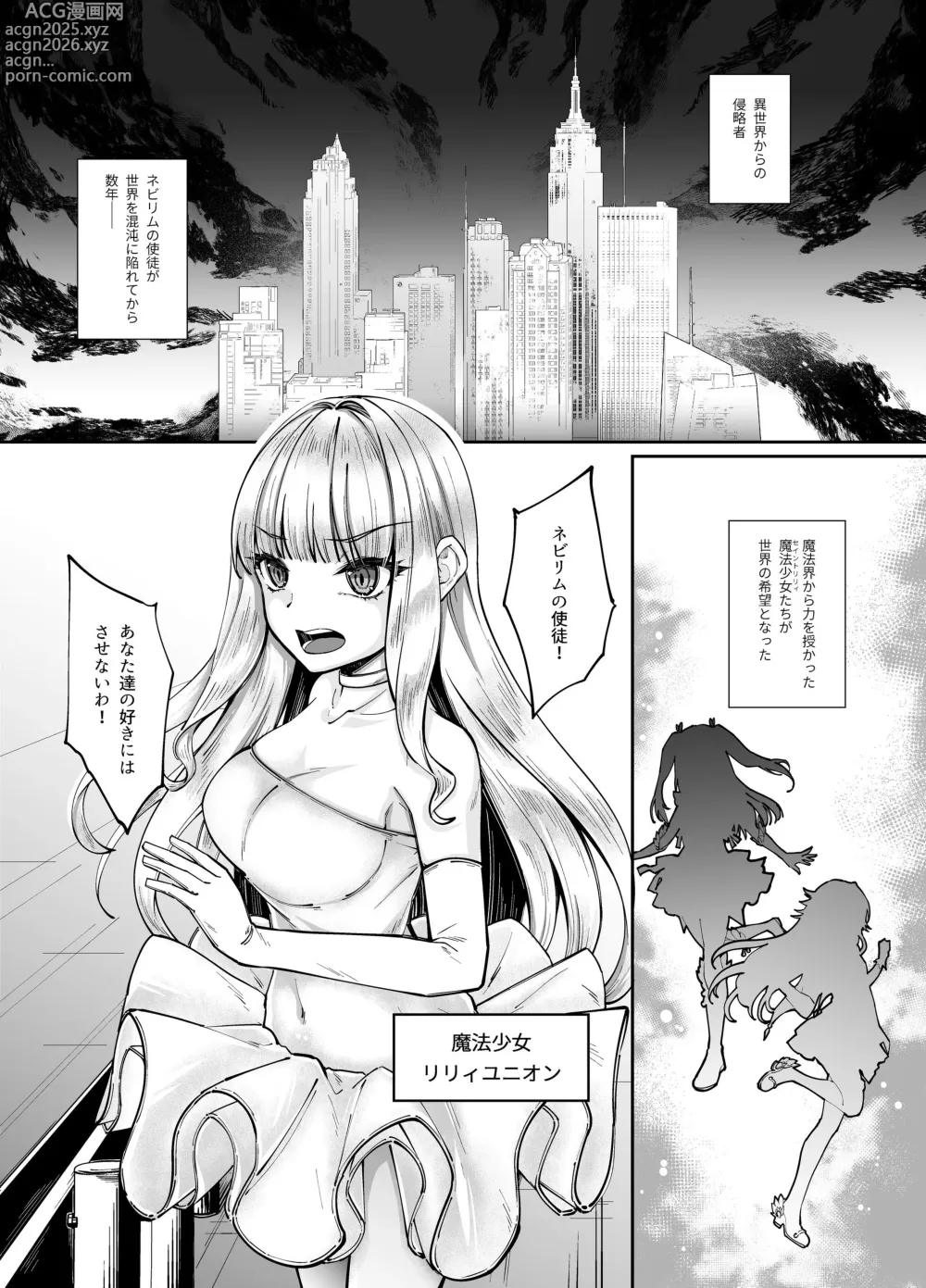 Page 2 of doujinshi Mahou Shoujo Saint Ririi Yuugou ~Hentai Seihanzaisha to Yuugou Shite Shimatta Mahou Shoujo ga Seishin Osen Sareru Made~