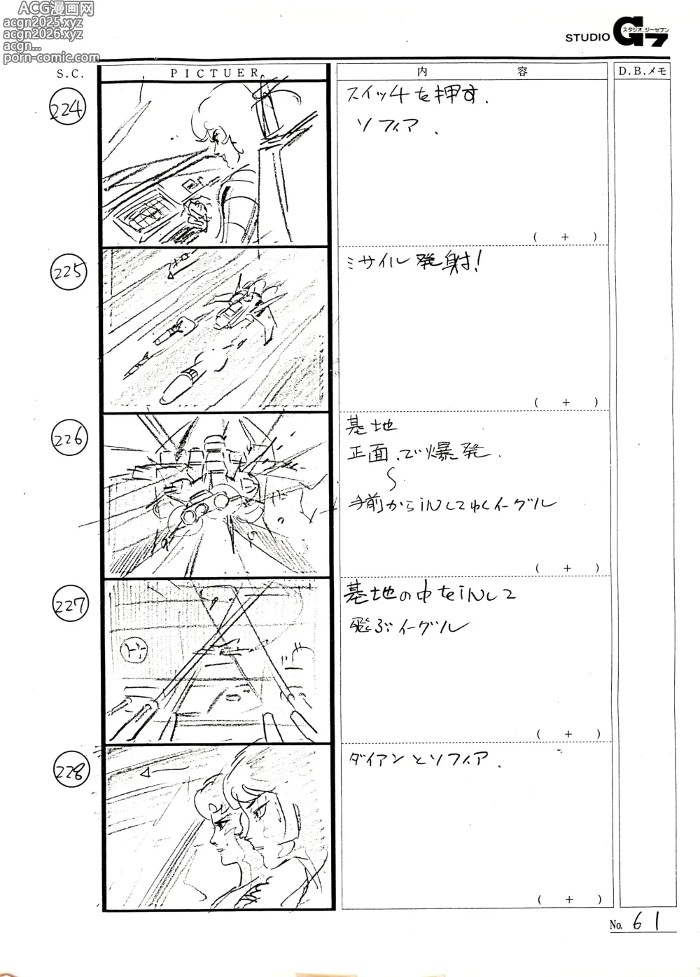 Page 6 of imageset Battle Can-Can Production Documents - Storyboards