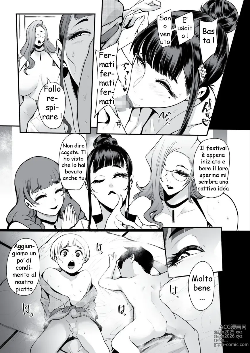 Page 18 of doujinshi Himebukuro-Sama - Mura no Kagematsuri de Onee-san-tachi ni Tanetsuke suru Dake no Shasei Ningyou ni Sareta Bokutachi