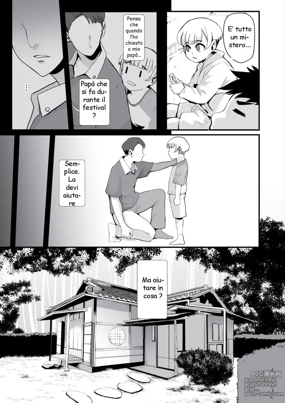 Page 4 of doujinshi Himebukuro-Sama - Mura no Kagematsuri de Onee-san-tachi ni Tanetsuke suru Dake no Shasei Ningyou ni Sareta Bokutachi