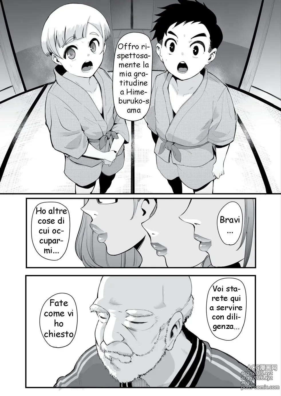 Page 8 of doujinshi Himebukuro-Sama - Mura no Kagematsuri de Onee-san-tachi ni Tanetsuke suru Dake no Shasei Ningyou ni Sareta Bokutachi