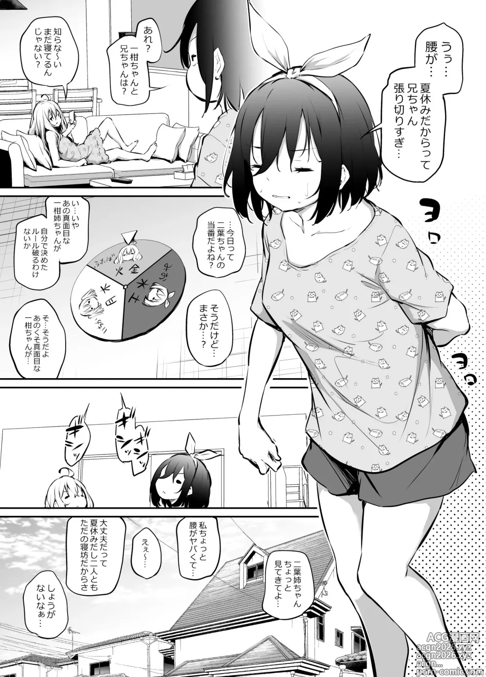 Page 1 of doujinshi Namaiki Sanshimai to Natsuyasumi