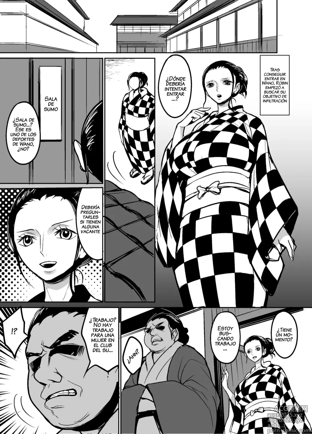 Page 2 of doujinshi La Arqueóloga que se Infiltró en el País de Wano como Luchadora de Sumo