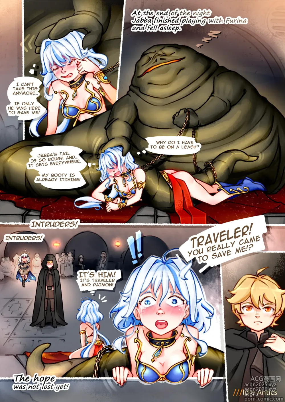 Page 3 of doujinshi Фиаско Фурины В ЛОГОВЕ ДЖАББЫ Часть 1 Armpuca на цепи!