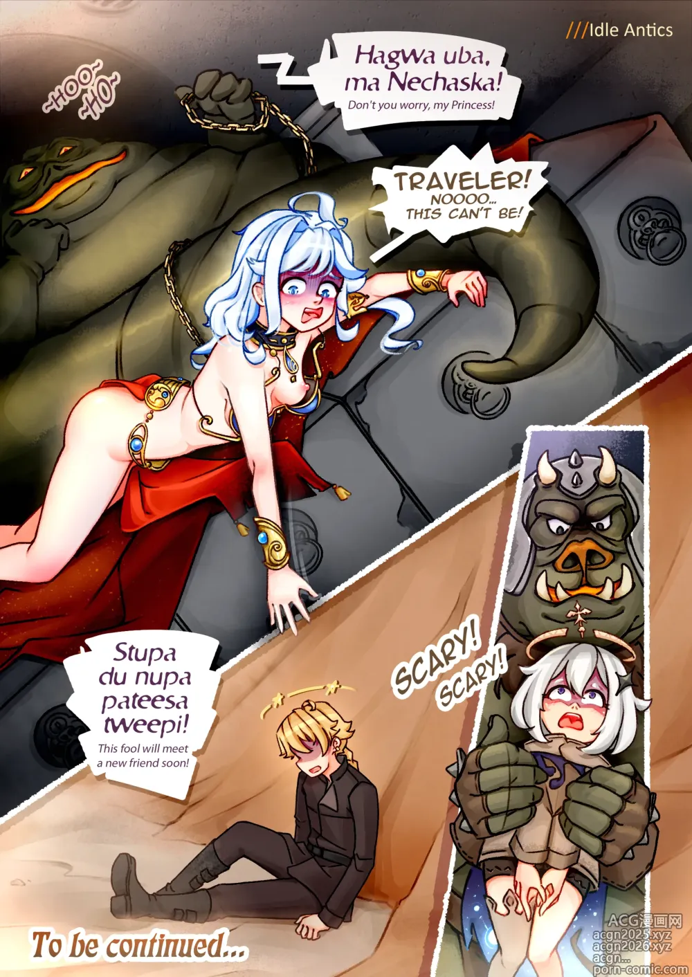 Page 6 of doujinshi Фиаско Фурины В ЛОГОВЕ ДЖАББЫ Часть 1 Armpuca на цепи!