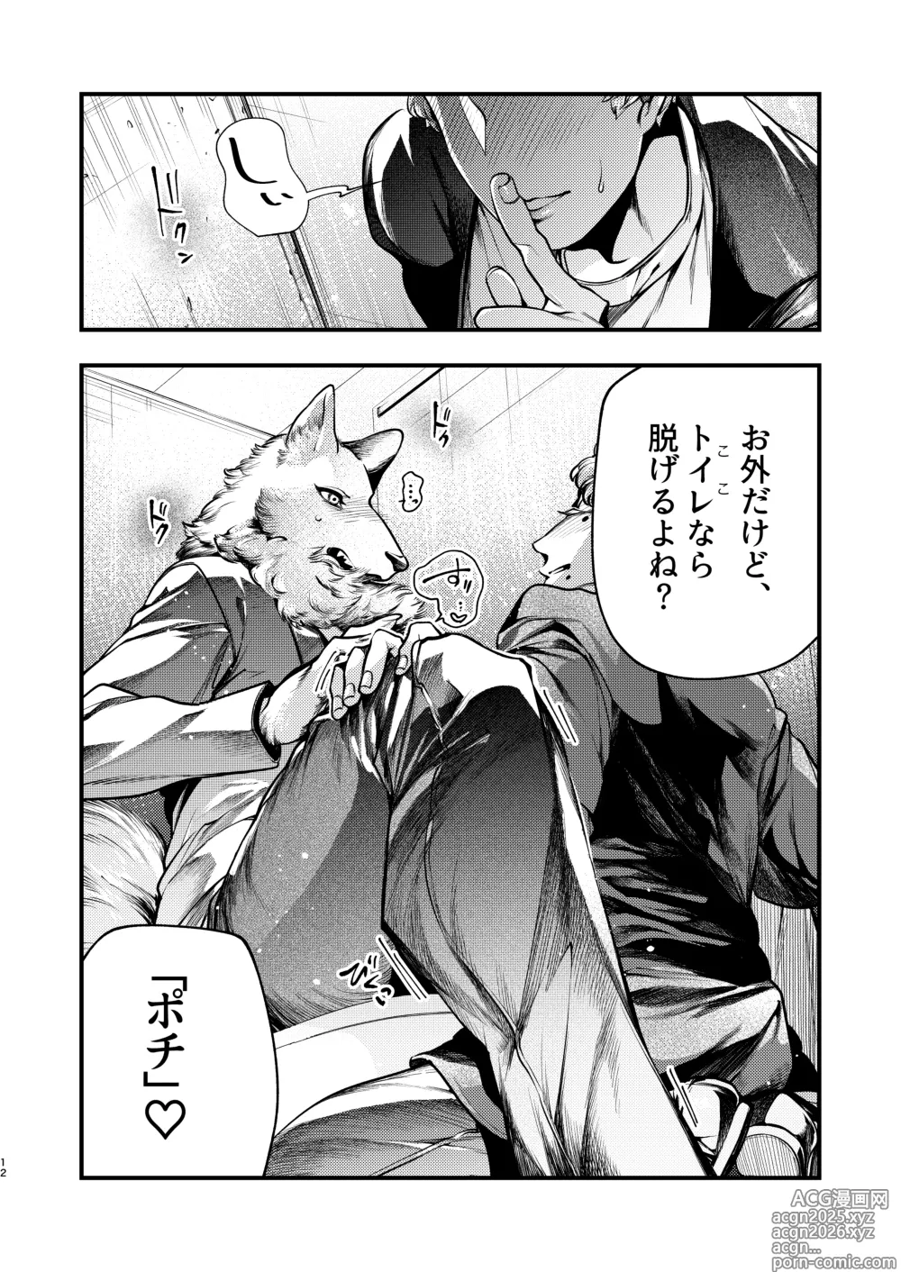 Page 11 of doujinshi Ookami Kemonobito, Ningen Fuuzoku e Iku Saishuubi!
