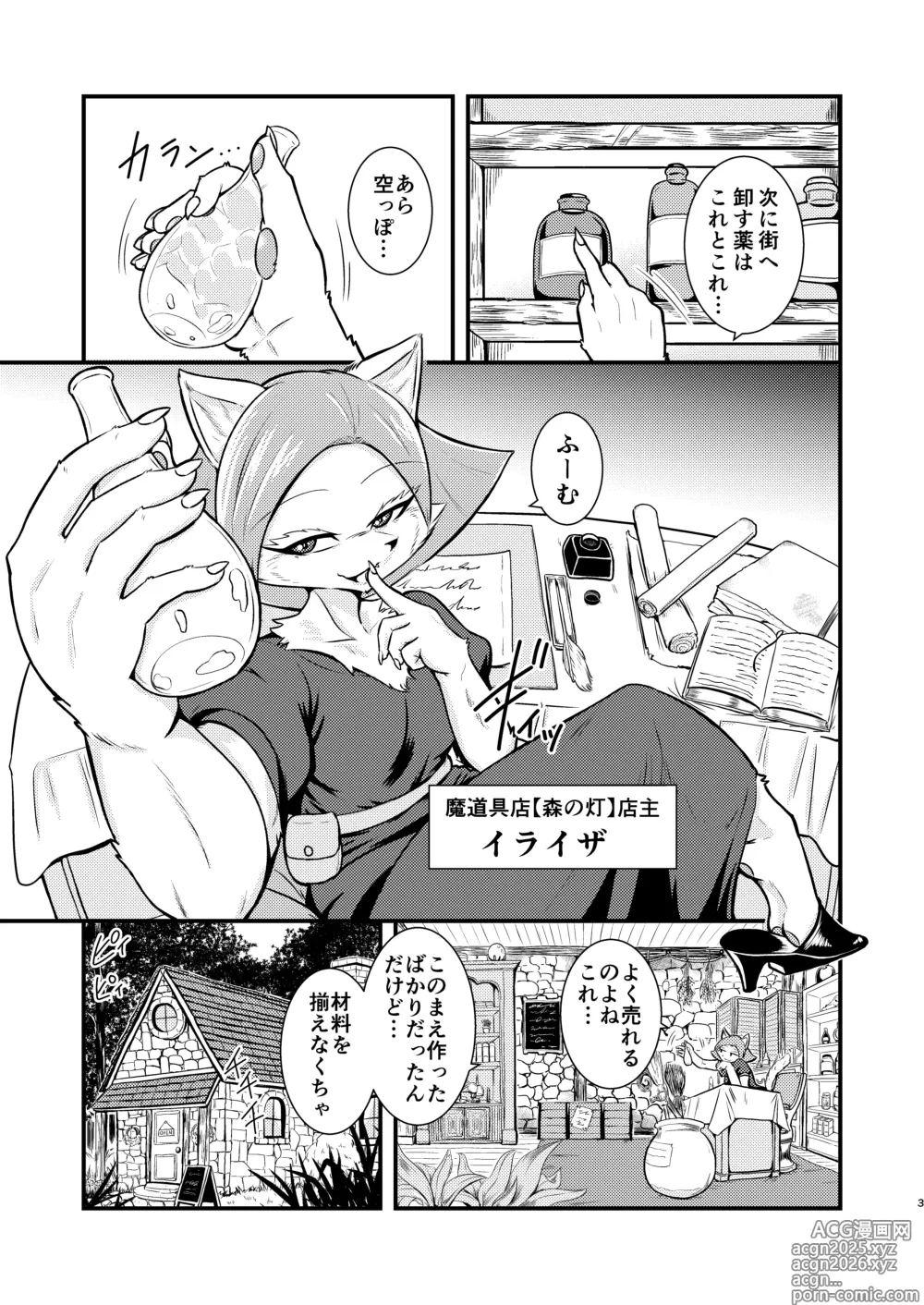 Page 2 of doujinshi Majo de Kemono