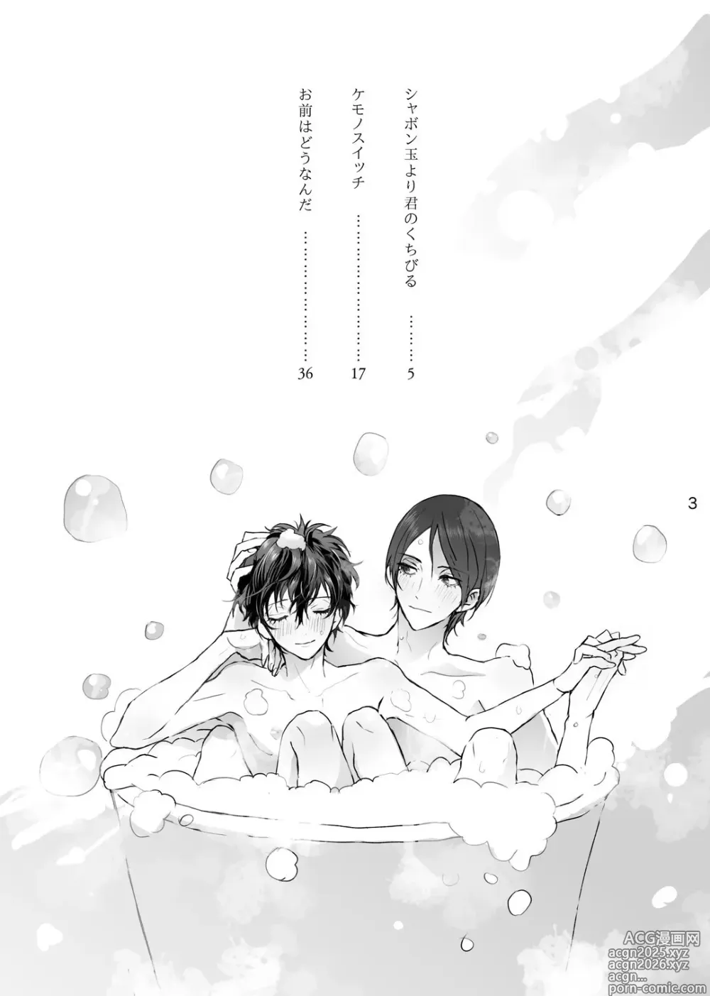 Page 2 of doujinshi Shabondama yori Kimi no Kuchibiru