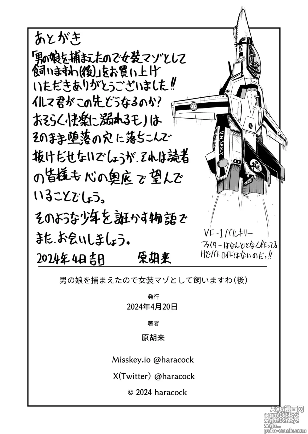 Page 43 of doujinshi Otoko no Musume o Tsukamaetanode Josou Mazo to Shite Kaimasu wa