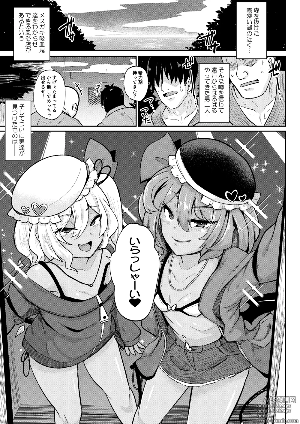 Page 5 of doujinshi MSGKWR-HHsalon- ～えっちなコスプレサロンでメス◯キ吸血鬼姉妹にわからされる本～