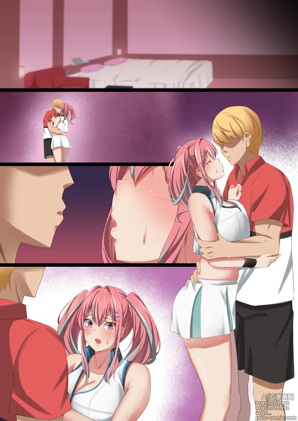 Page 34 of doujinshi Bakunyuu Gal no Ore no Kanojo ga TenniCir no Yarichin Otoko ni Netorareta Hanashi