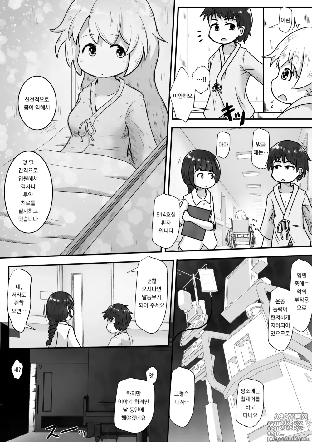 Page 3 of doujinshi 병약한 여자아이의 병실에 침입해 무허가로 매일 밤 질내사정 하는 이야기