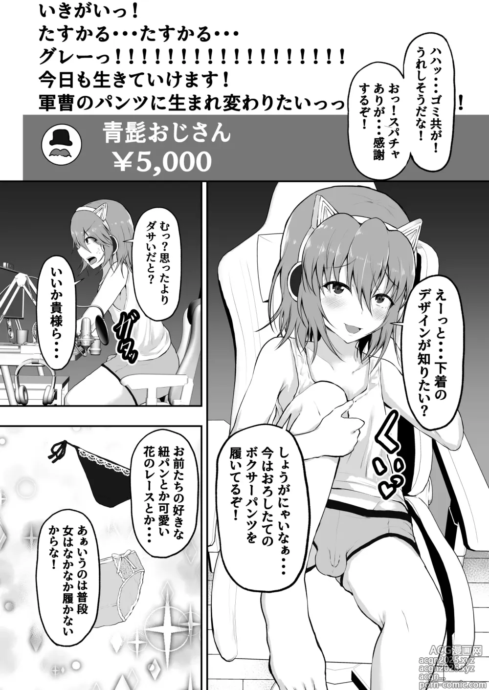 Page 5 of doujinshi TS Sekai Ichi Kawaii Haishinsha no Boku ga Onna ni Naru made