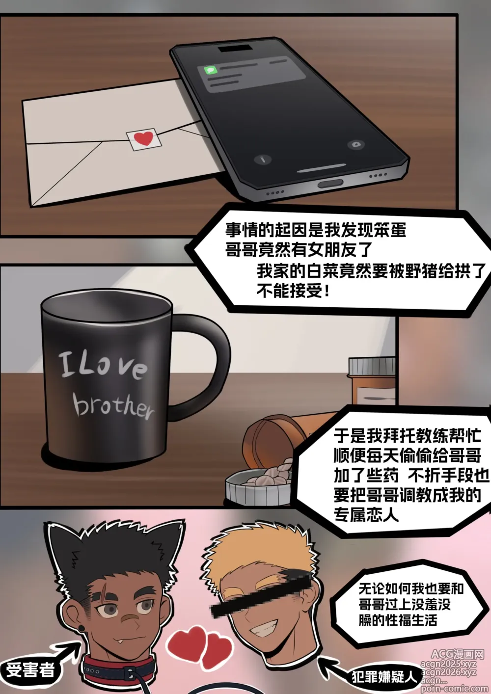 Page 2 of manga My brother
