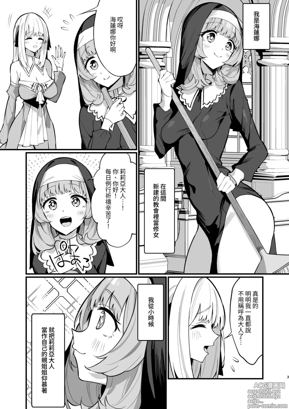 Page 3 of doujinshi 清纯修女完全败北。~侵犯无知修女直至她只会凭借本能发情交配~ (decensored)