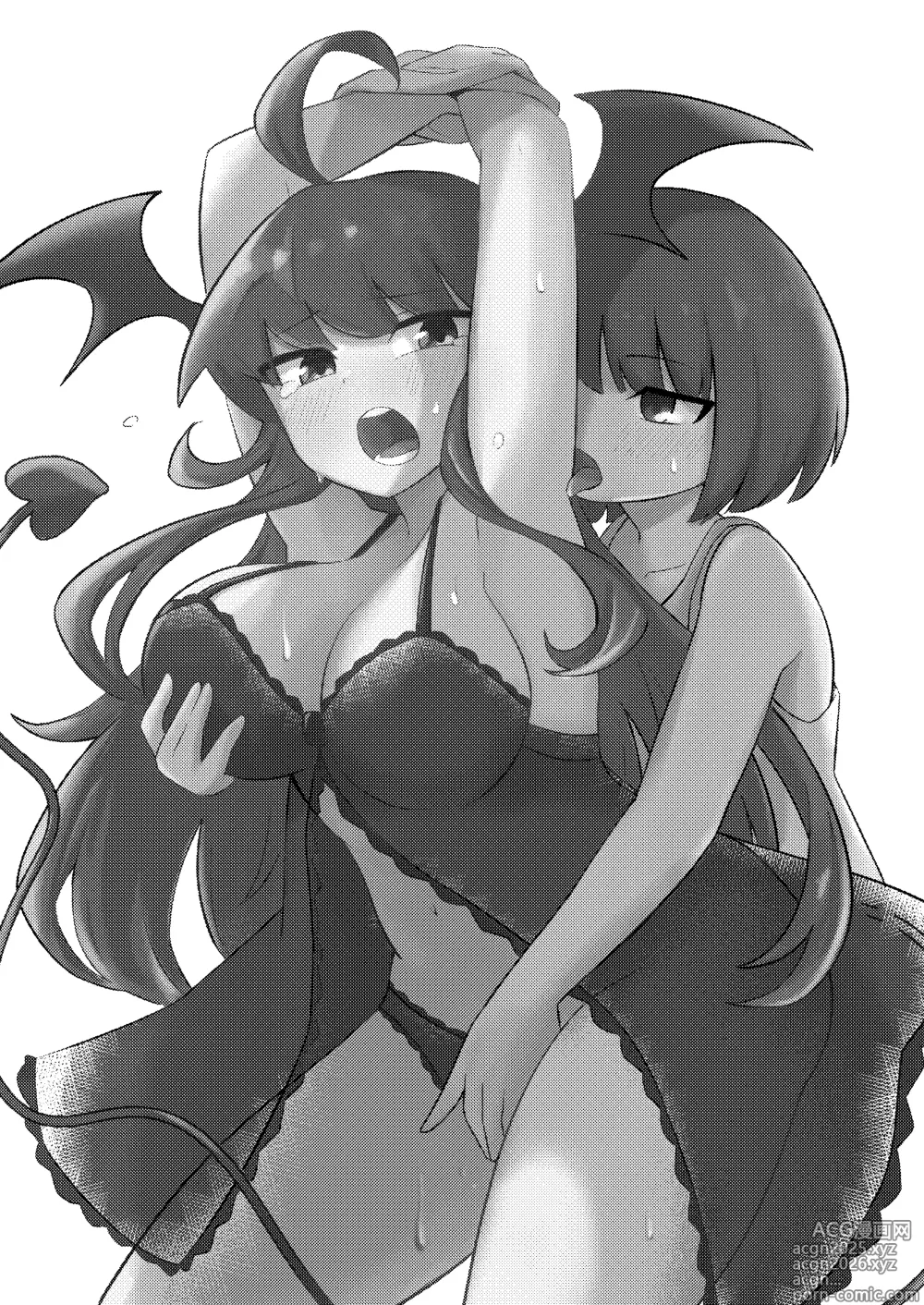 Page 2 of doujinshi Teaching the Inexperienced Succubus a Lesson with Yuri Sex