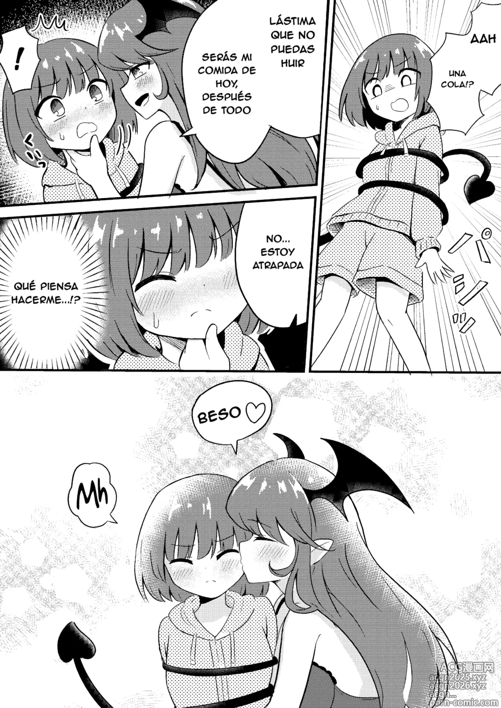 Page 4 of doujinshi Teaching the Inexperienced Succubus a Lesson with Yuri Sex