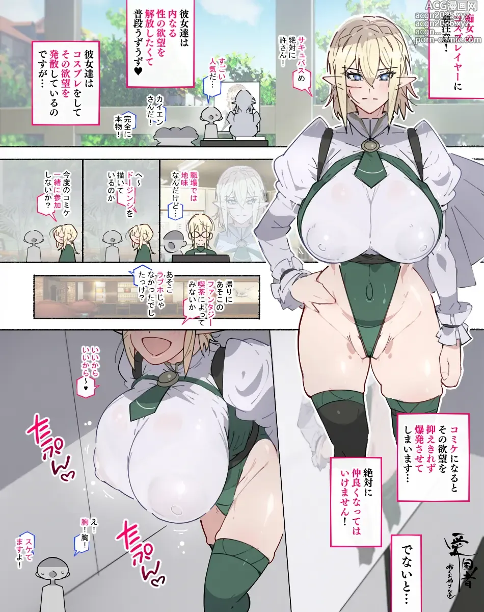 Page 2 of doujinshi 続！こんな痴女には気をつけろ！【コスプレイヤー】の場合…