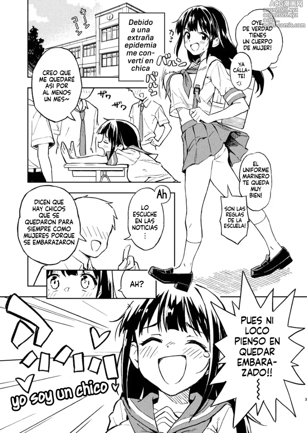 Page 3 of doujinshi Si no te embarazas en 1 mes podras volver a ser hombre Cap.1