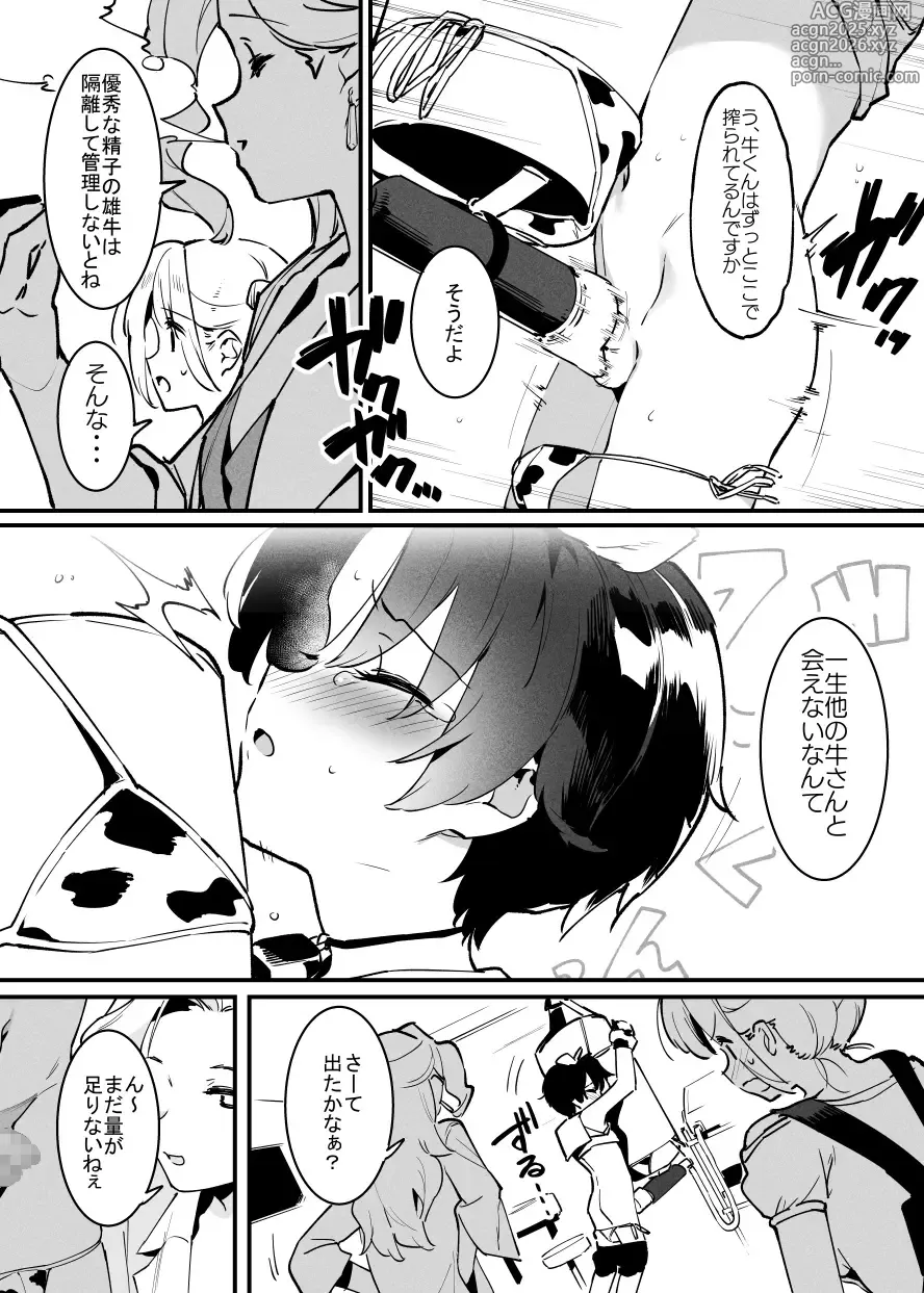 Page 9 of doujinshi 牛の少年と乳房和しぼる・・・！