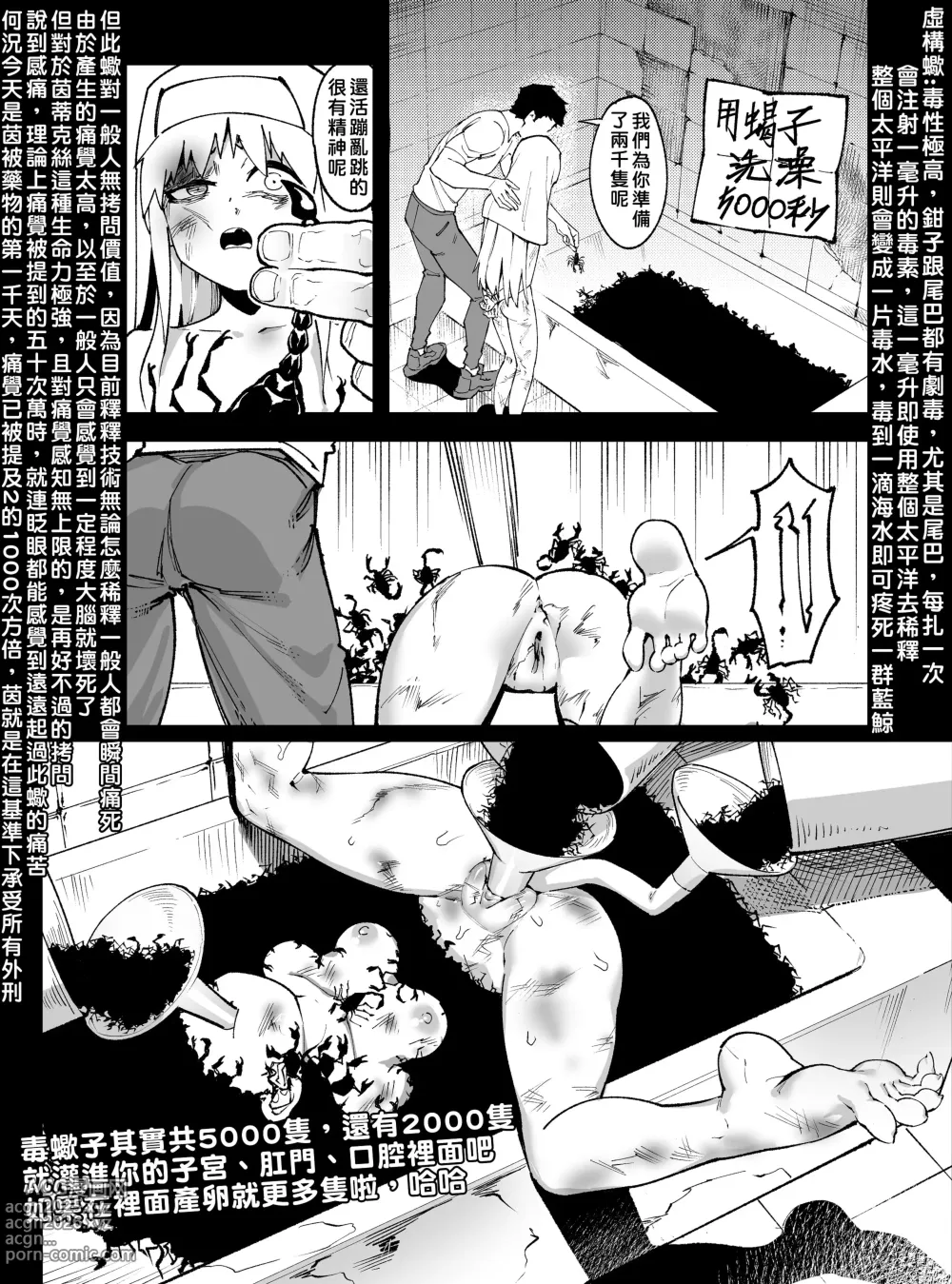 Page 10 of doujinshi 茵蒂克丝的无尽凌辱第20话：亚洲最萌大赛只拿亚军的100项惩罚，子宫烙印、虫奸、阴道抹盐等等【繁体】