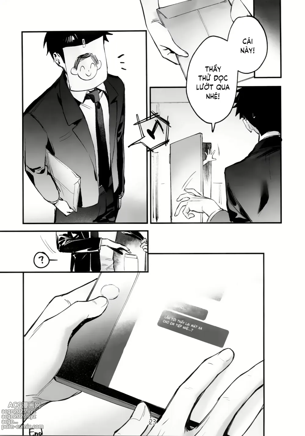 Page 21 of doujinshi Cùng mát xa toàn bộ cơ thể nào, chủ tịch Kisaki! 2