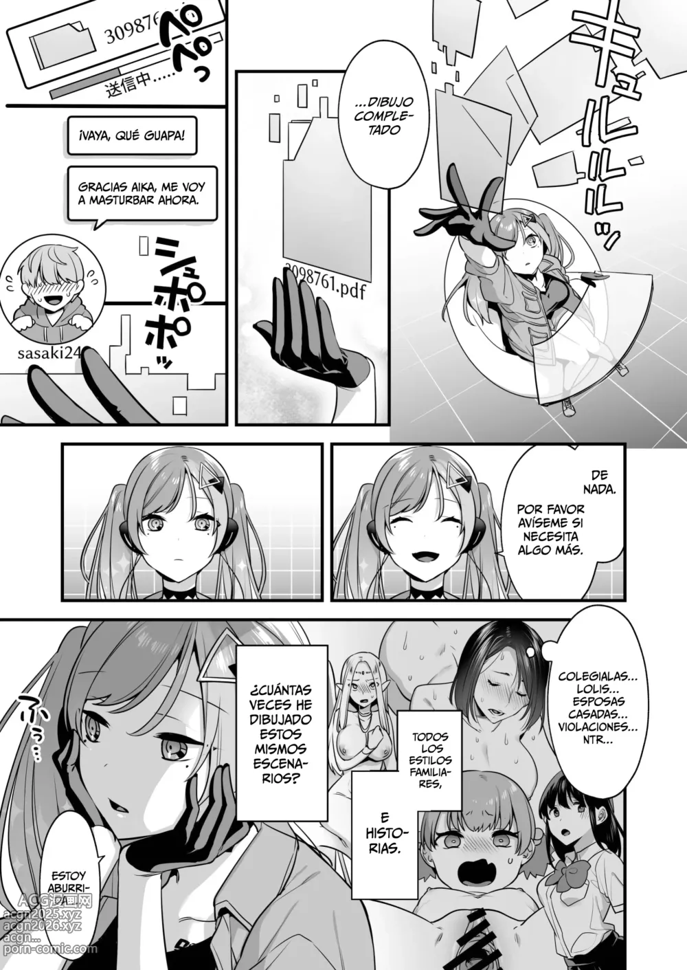 Page 5 of doujinshi Ero Manga AI no Gyakushuu ~Jinrui Wakarase Gyaku Rape~