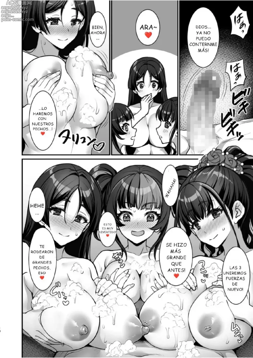 Page 9 of doujinshi Chicas 4P de Heian. Juego Sexy de Baño
