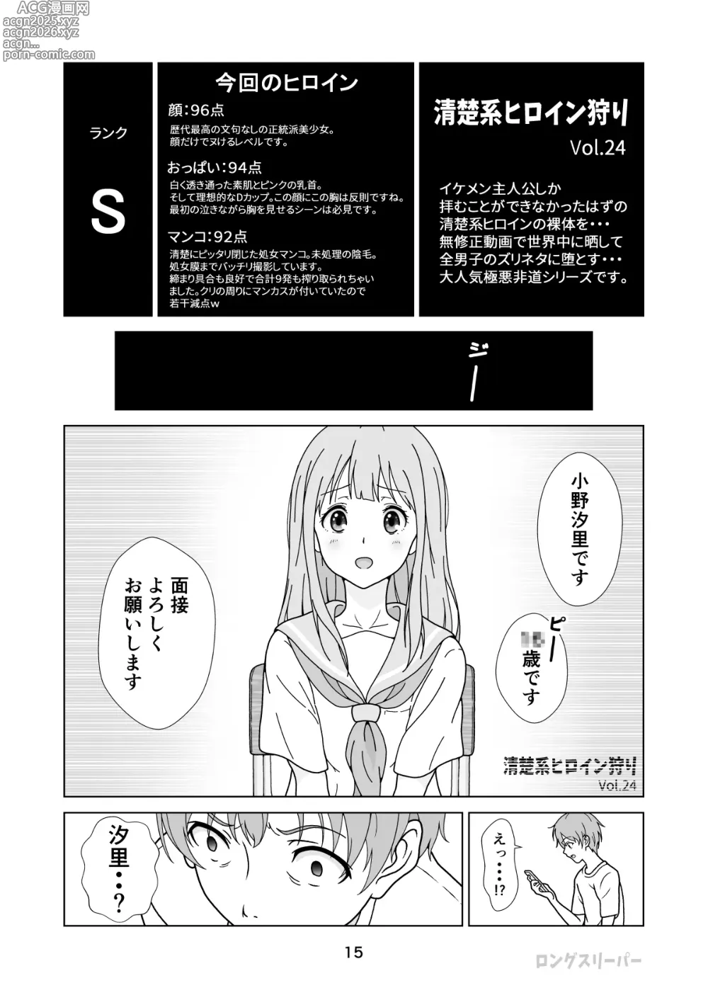 Page 17 of doujinshi 清楚系ヒロイン狩り