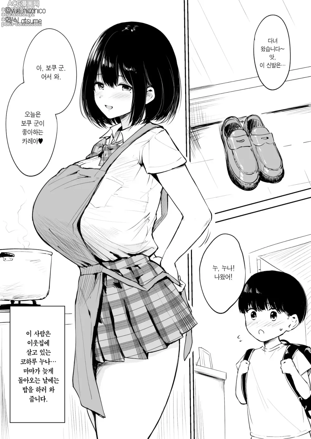 Page 1 of doujinshi 이웃집 누나와 집 보기