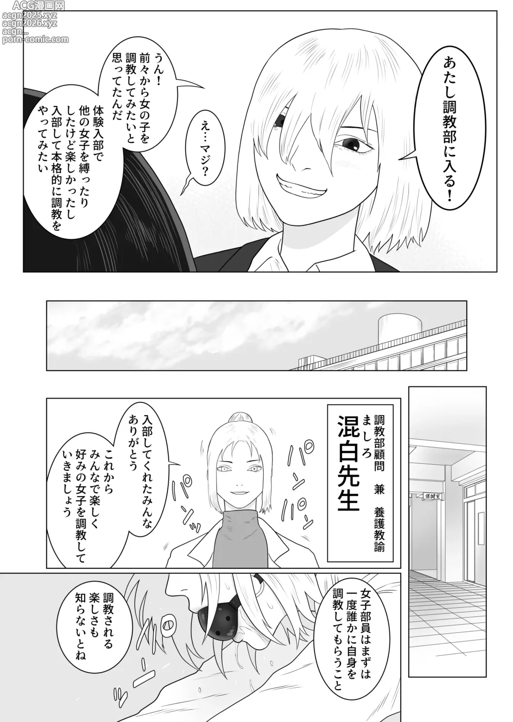 Page 4 of doujinshi Onna to Futanari no Gakuen 2 Chokyo-bu to shintaiso-bu