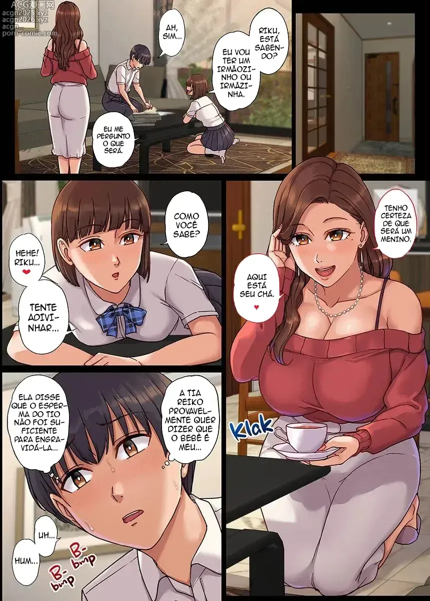 Page 4 of doujinshi Oba no Ninshin Boku ga Seishi Teikyosha ni Natta Wake 2