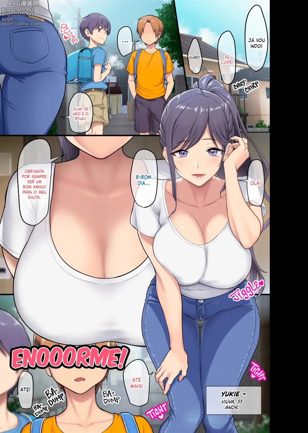 Page 4 of doujinshi Kyonyuu Miboujin to Musuko no Waruui Otomodachi