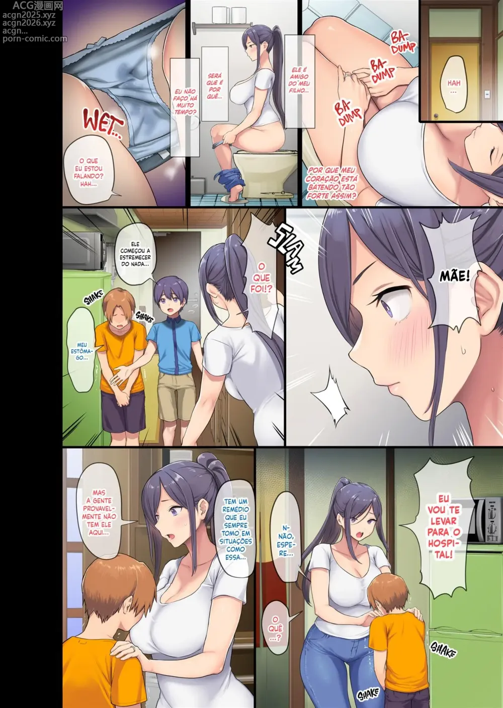 Page 7 of doujinshi Kyonyuu Miboujin to Musuko no Waruui Otomodachi