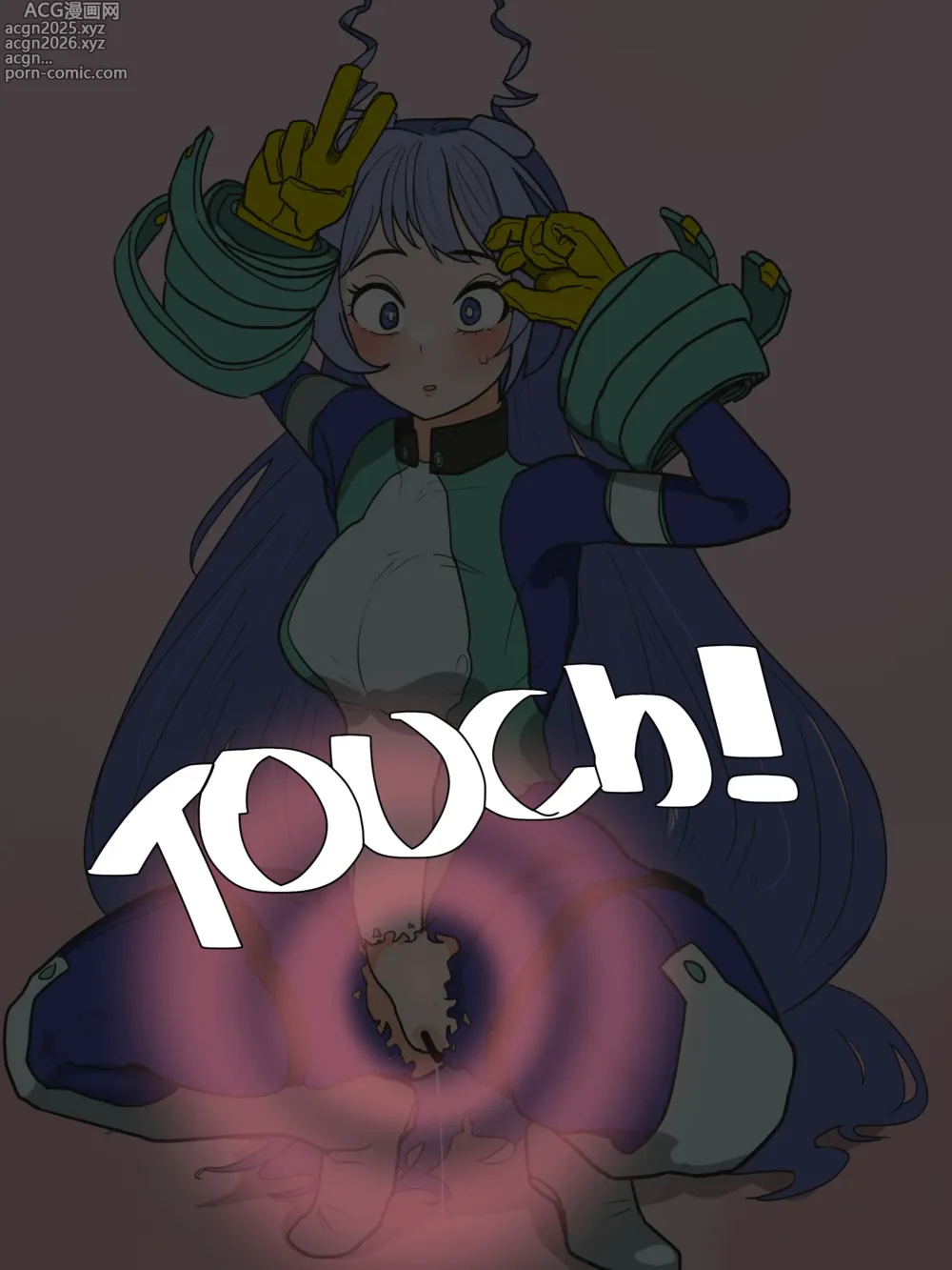 Page 9 of doujinshi Futa Chuui. HeroAca no Nejire-chan ga Tekoki Oji-san ni Otosareru Hanashi