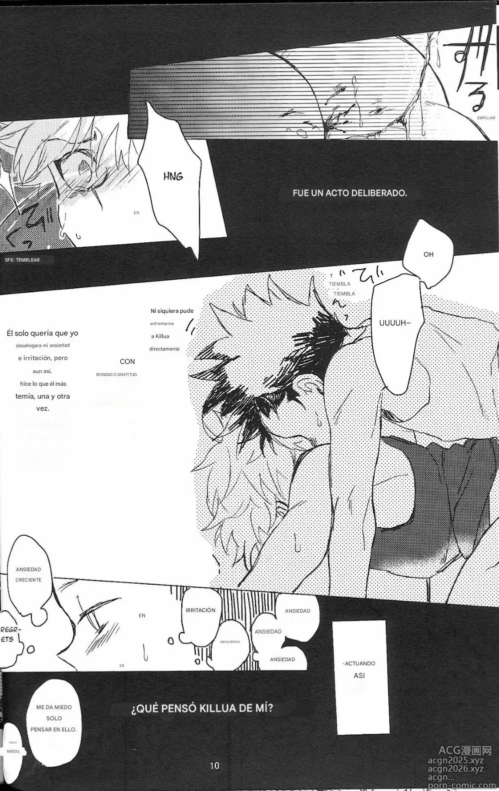 Page 12 of doujinshi Say Goodbye Triangle, Say Hello Square (Hunter x Hunter) [spanish)