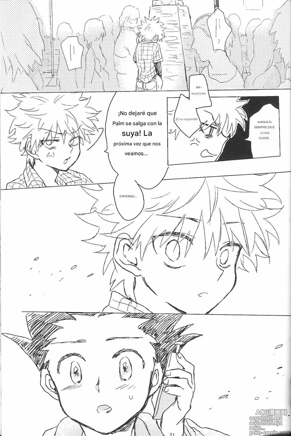 Page 23 of doujinshi Say Goodbye Triangle, Say Hello Square (Hunter x Hunter) [spanish)