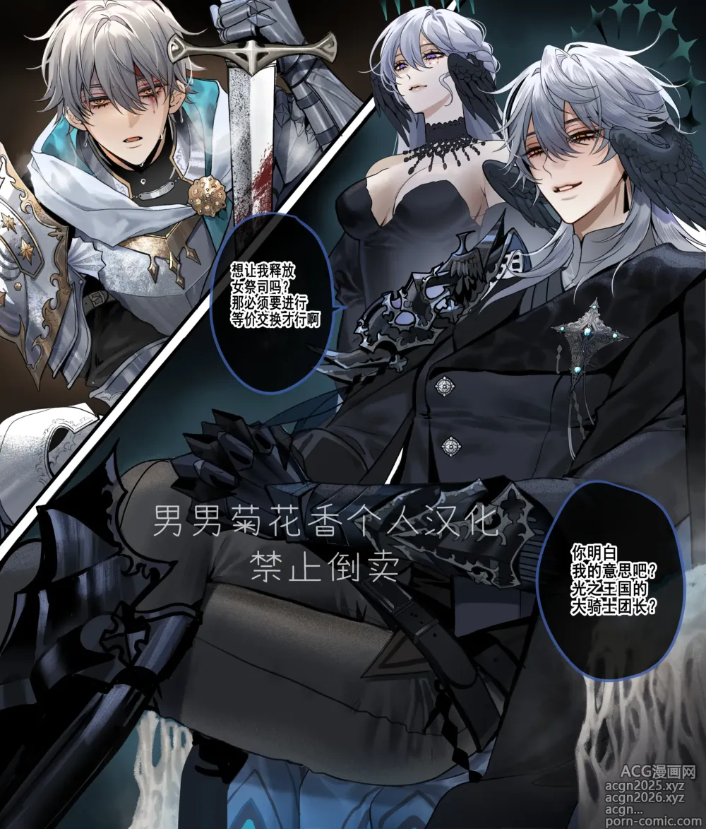 Page 1 of doujinshi /Sunday x Caelus/ Demon King x Knight AU【男男菊花香个人汉化】【chinese】