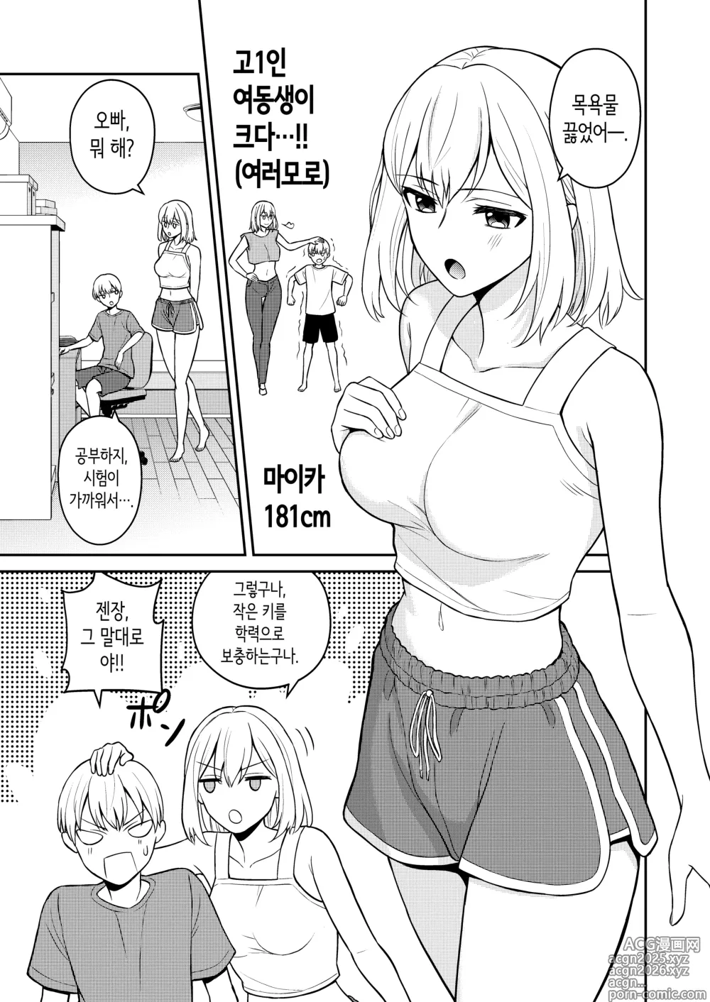 Page 3 of doujinshi 키가 큰 여동생을 내 전용으로 삼았다