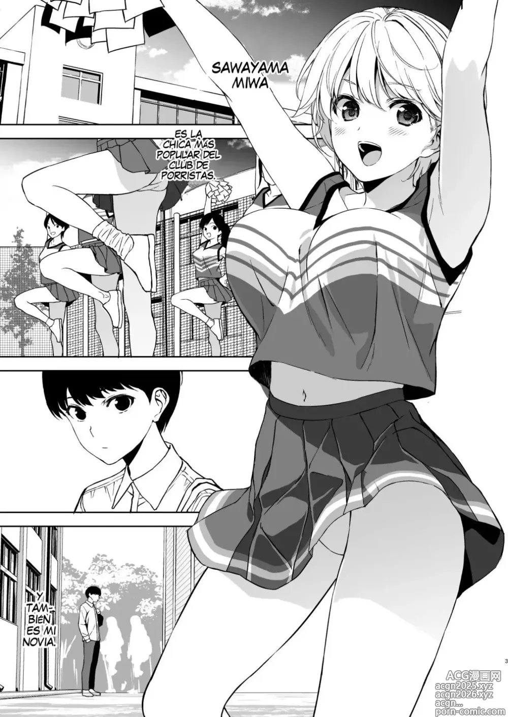 Page 2 of doujinshi Binyuu no Kanojo ga Iru no ni Taisoubu no Bakunyuu ga Sasottekuru