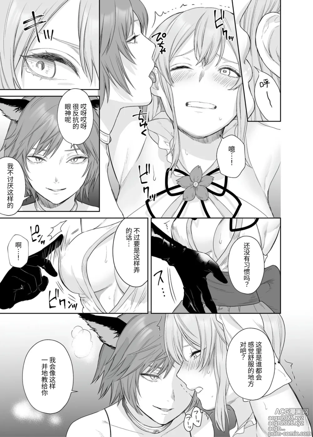 Page 8 of doujinshi 新人冒险者的女同堕落快乐调教