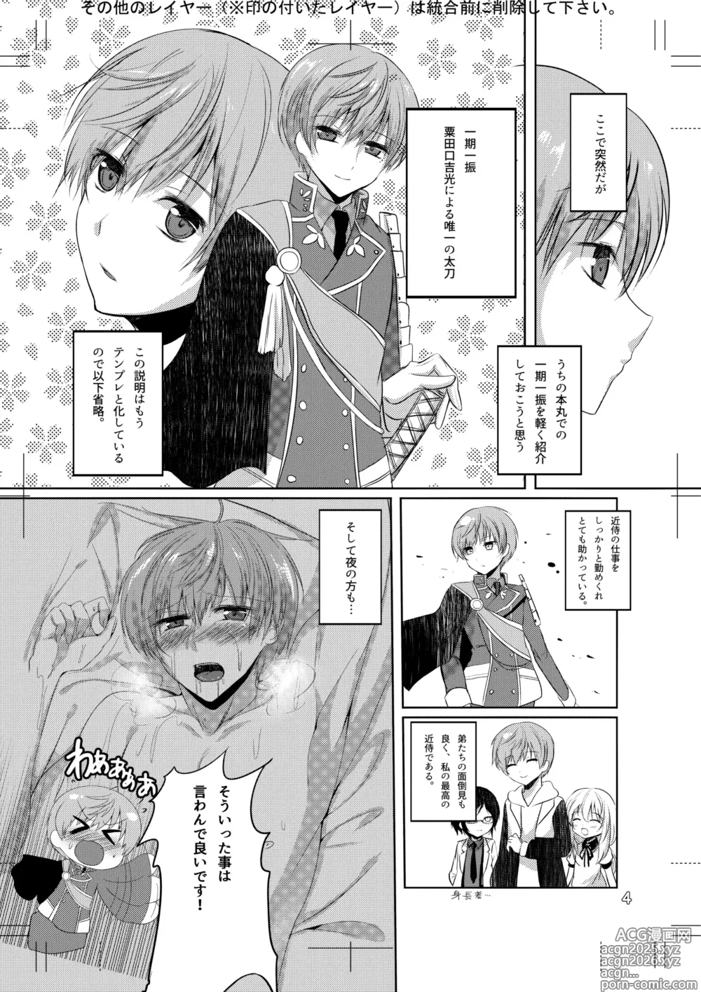 Page 3 of doujinshi Chikubi ga Binkan na Ichi-nii to Rennyuu Play de Love Love Ecchi