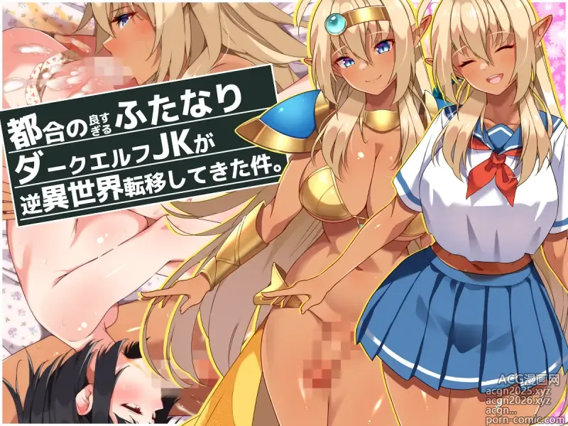 Page 2 of doujinshi Tsugou no Yosugiru Futanari Dark Elf JK ga Gyaku Isekai Teni shitekita Ken