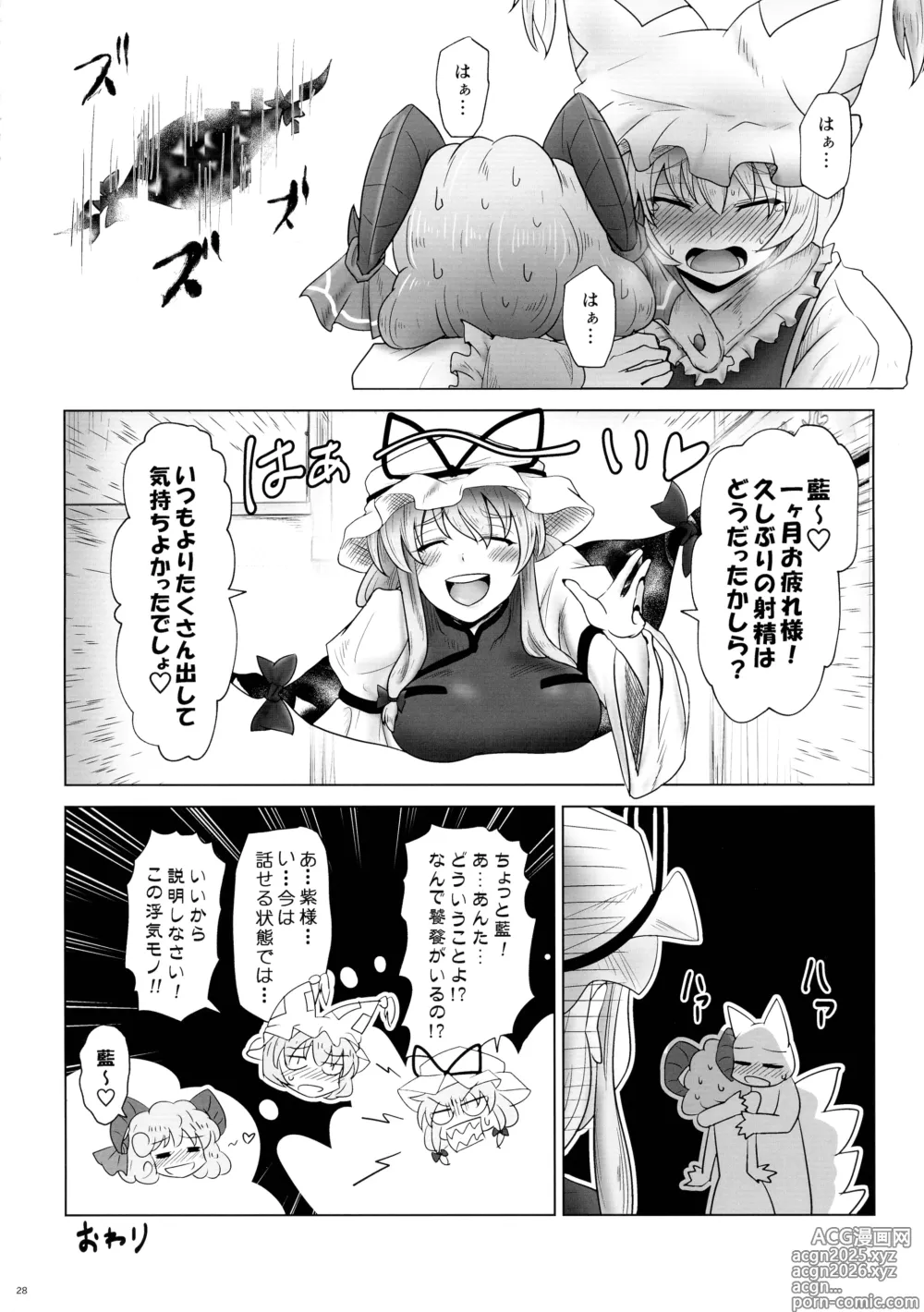 Page 27 of doujinshi Touhou Futanari Shaseikanri Goudou-shi