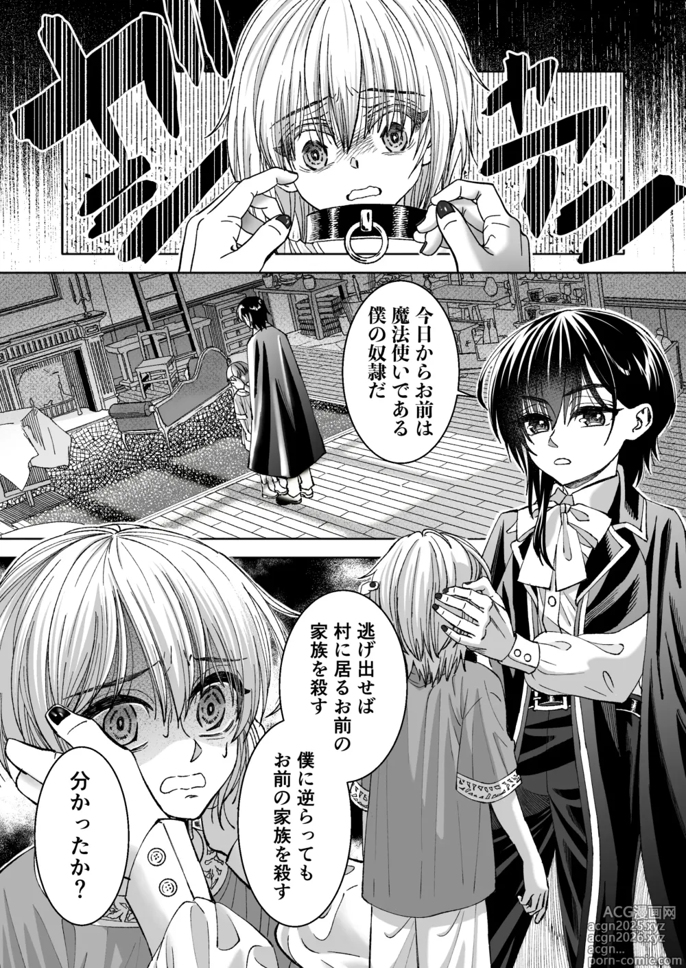 Page 2 of doujinshi Mahou o Fuujirareta Goshujin-sama wa Shimobe ni Sakaraenai