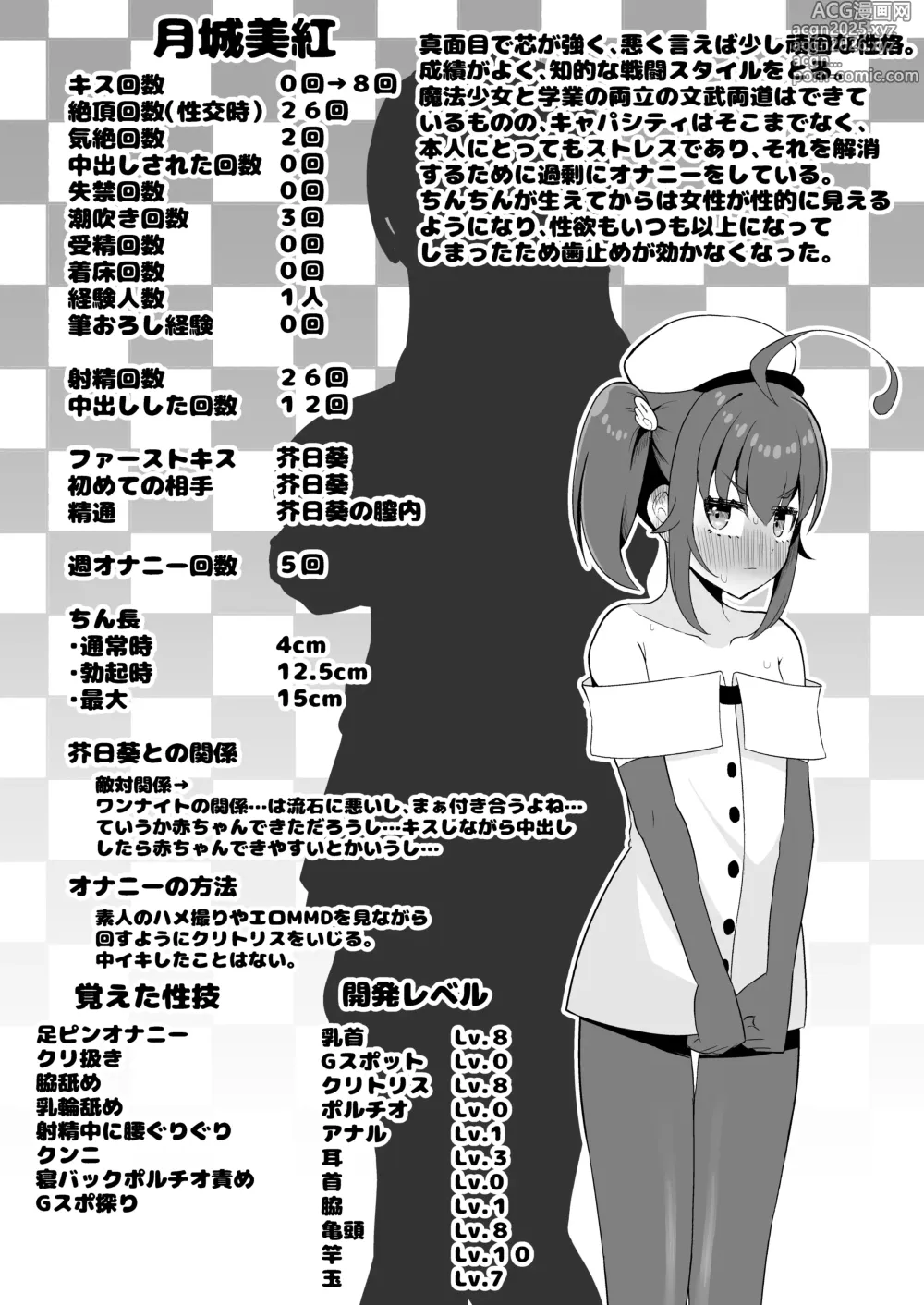 Page 47 of doujinshi Futanari Mahou Shoujo vs Aku no Shoujo Kanbu ~Daisan Seiryoku ni Yotte Condom 1 Hako Tsukai Kiranai to Derarenai Heya ni Tojikomerarete Shimau!~