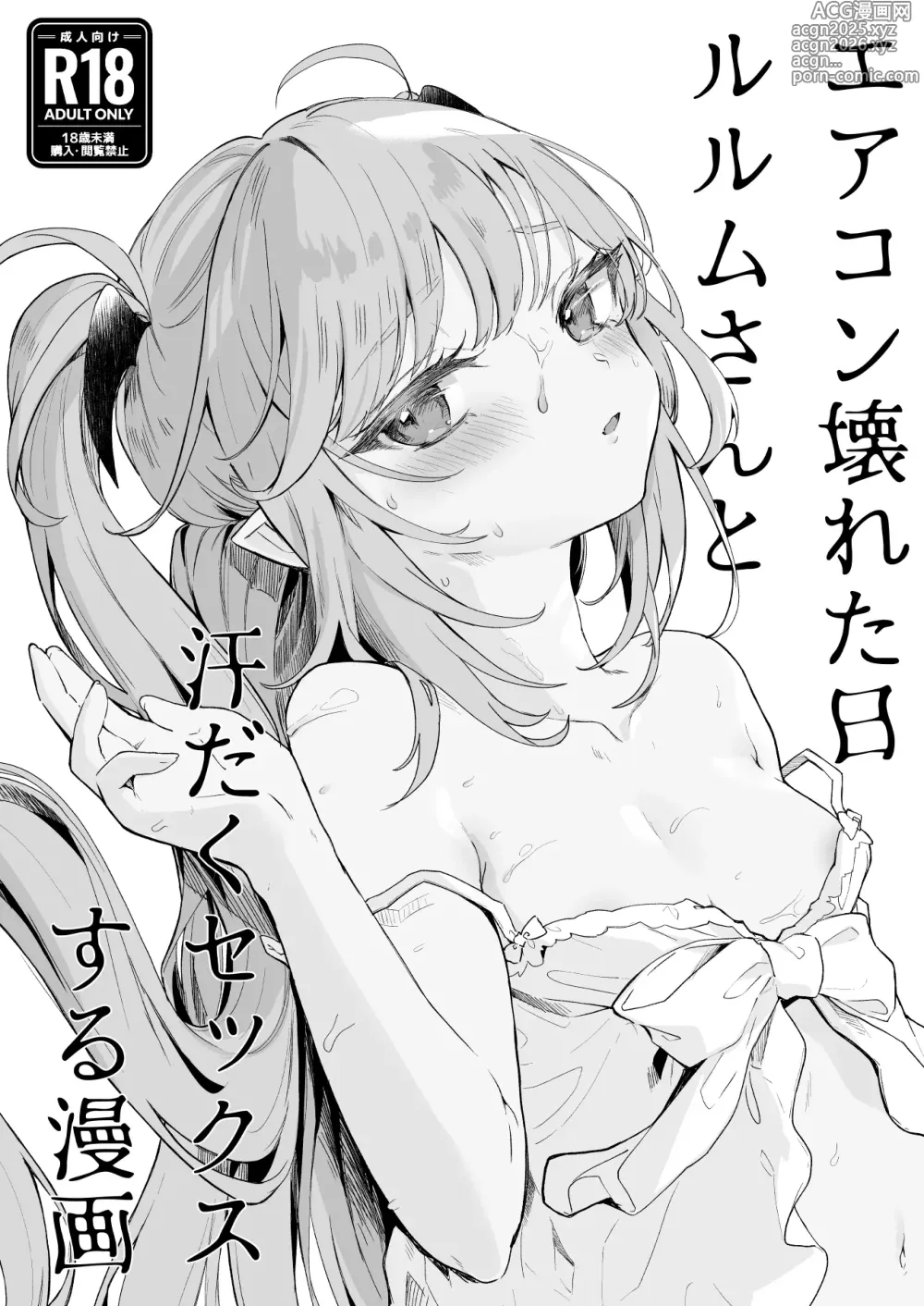 Page 2 of doujinshi エアコン壊れた日ルルムさんと汗だくセックスする